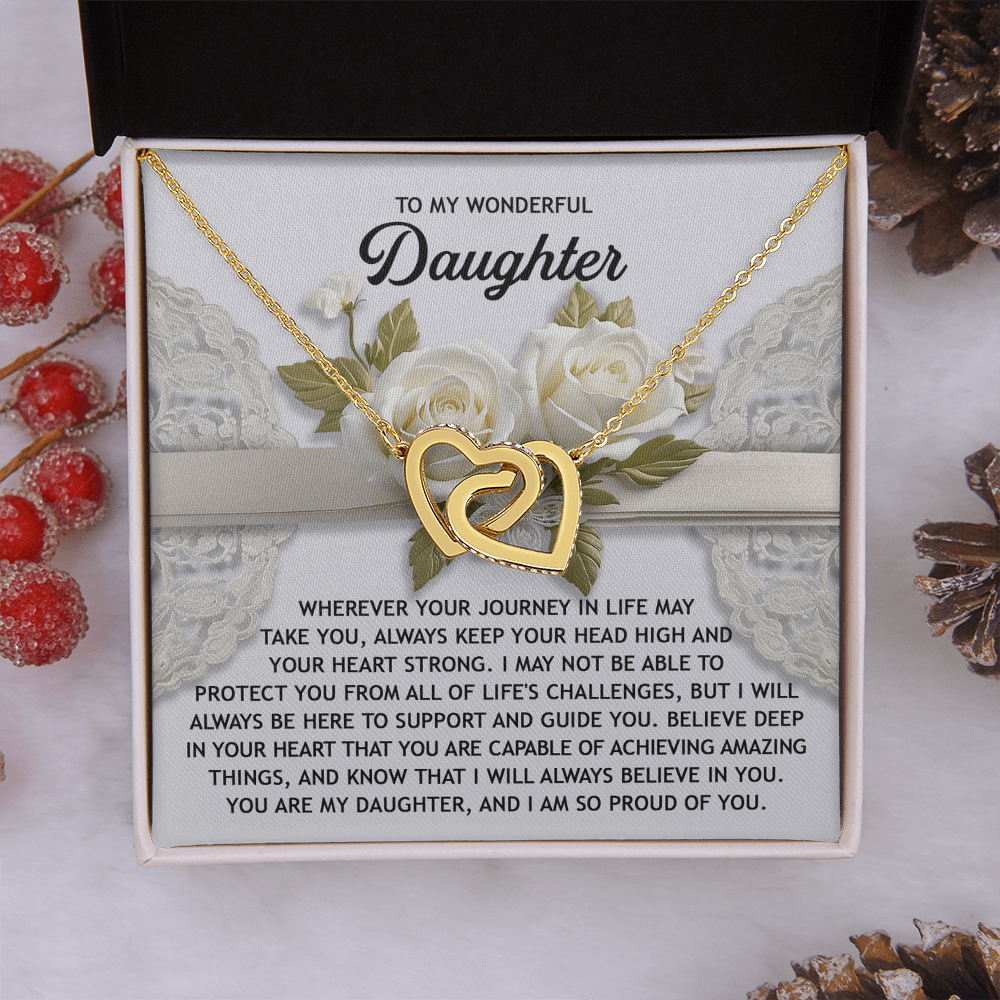 To My Wonderful Daughter Necklace, Gift For My Daughter, To My Daughter Necklace From Dad, Mother And Daughter Necklace