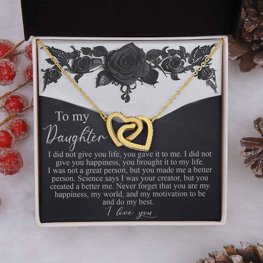 To My Daughter Necklace, Adult Daughter Valentine Gift, Valentines Gifts For My Daughter, Girls Necklace From Dad