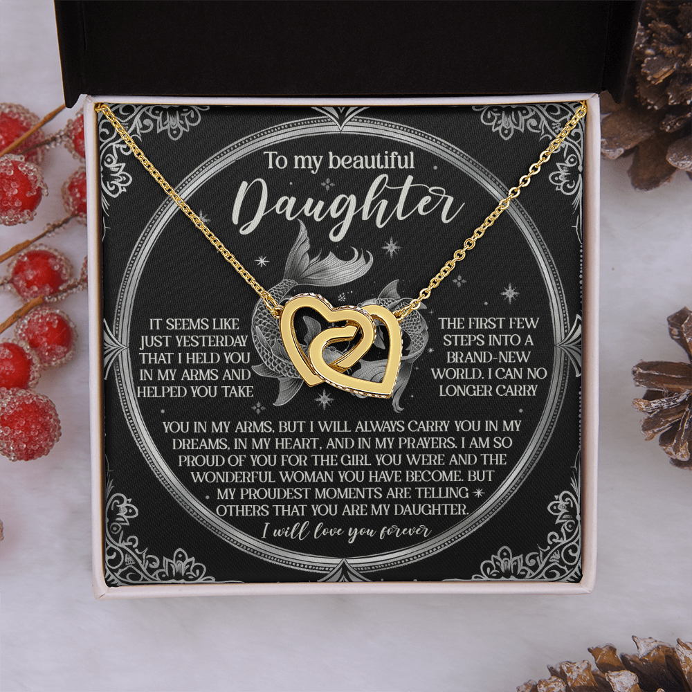 To My Beautiful Daughter Necklace, For My Daughter From Mom, Daughter Gifts From Dad, For My Daughter From Dad