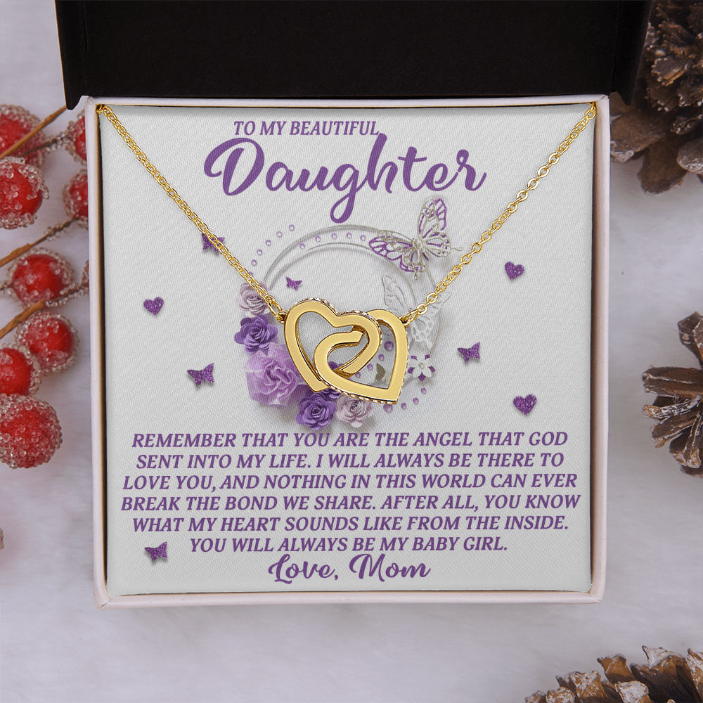 To My Beautiful Daughter Necklace, To My Daughter From Mom, Matching Necklaces For Mom And Daughter, My Daughter Necklace From Mom