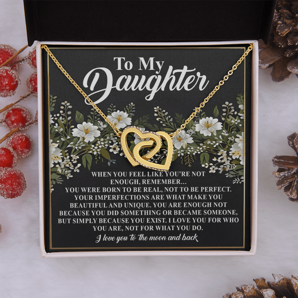 To My Daughter Necklace, Daughter Necklace From Mom And Dad, Dad To Daughter Necklace, Daughter Necklace From Mom And Dad