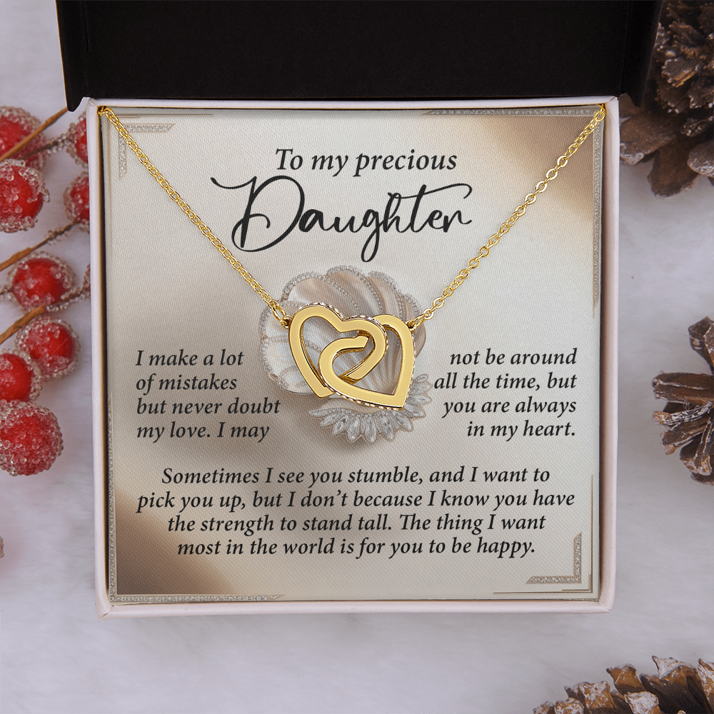 To My Precious Daughter Necklace, To My Daughter From Dad, Mother And Daughter Jewelry, To My Daughter From Mom