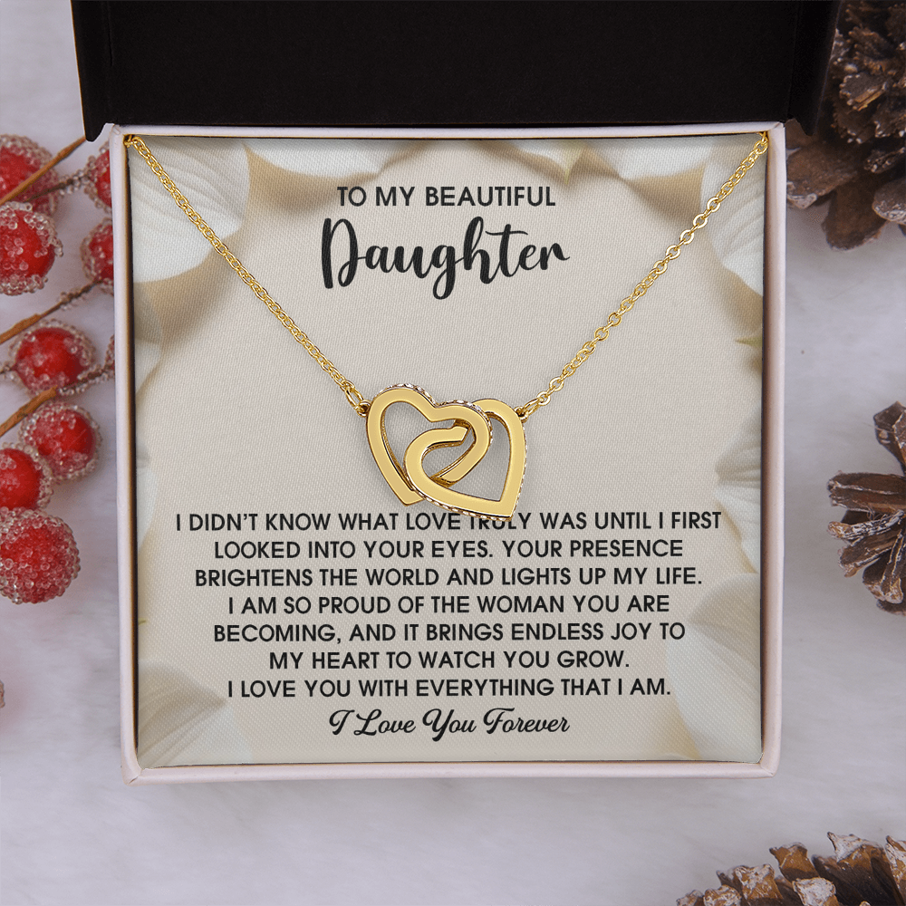 To My Beautiful Daughter Necklace, For My Daughter From Mom, Birthday Gift For Daughter Adult, Daughter Necklaces From Mom