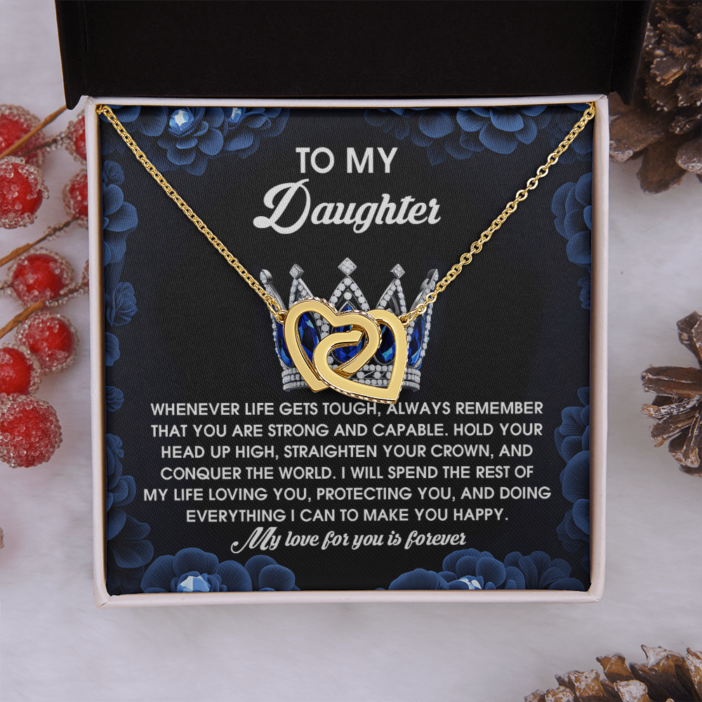 To My Daughter Necklace, Daughter Birthday Card From Mom, Gifts For Daughter From Mom, Necklace For Daughter From Dad