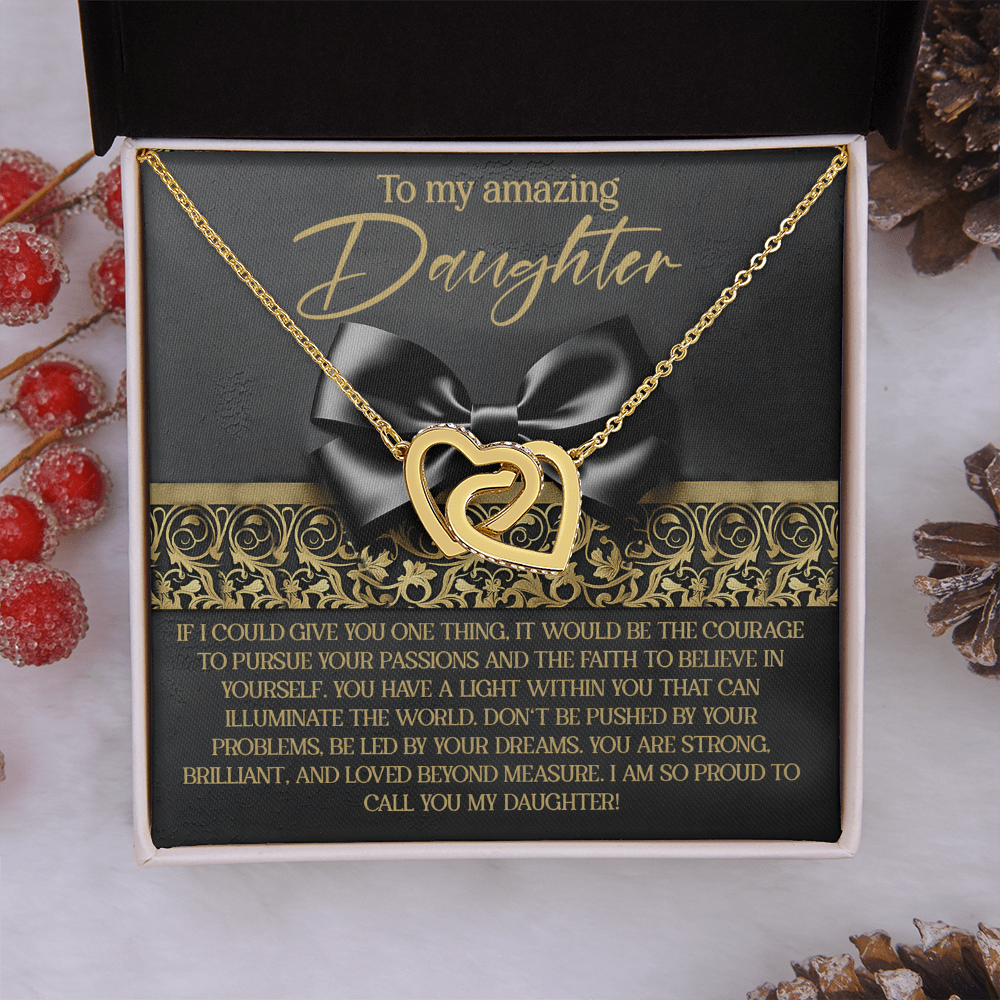 To My Amazing Daughter Necklace, Mother Daughter Necklace Gold, Gifts For Daughter From Dad, Matching Necklaces For Mom And Daughter