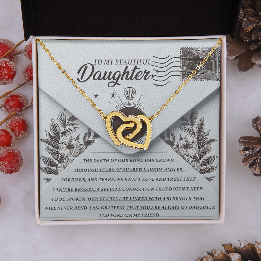 To My Beautiful Daughter Necklace, Daughter Necklace From Mom, Christmas Gift For Adult Daughter, Daughter Necklace From Mom