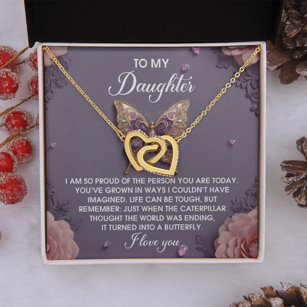 To My Daughter Necklace, Daughter Necklace From Daddy, Daughter Gifts From Mom And Dad, Necklace For My Daughter