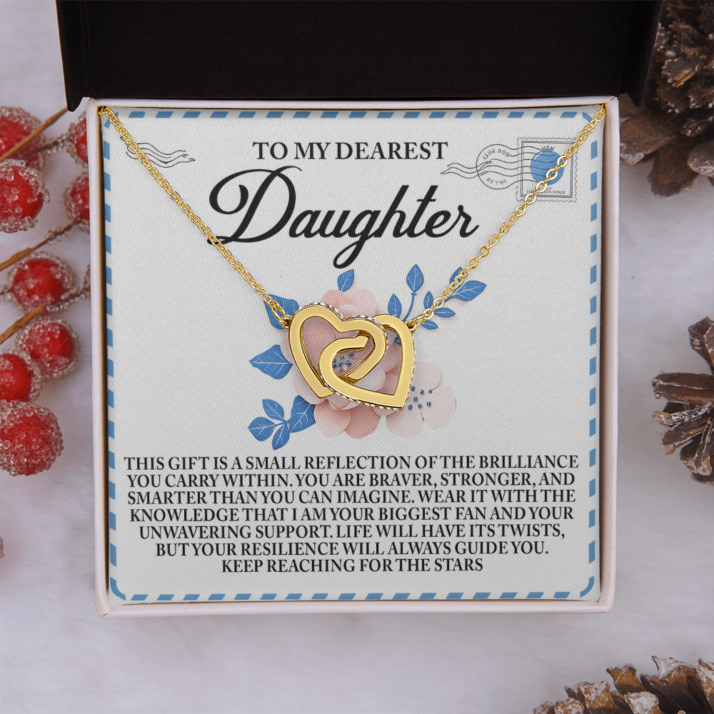 To My Dearest Daughter Necklace, Valentine Gifts For My Daughter, Valentines Gift Daughter From Dad, Daddys Little Girl Necklace