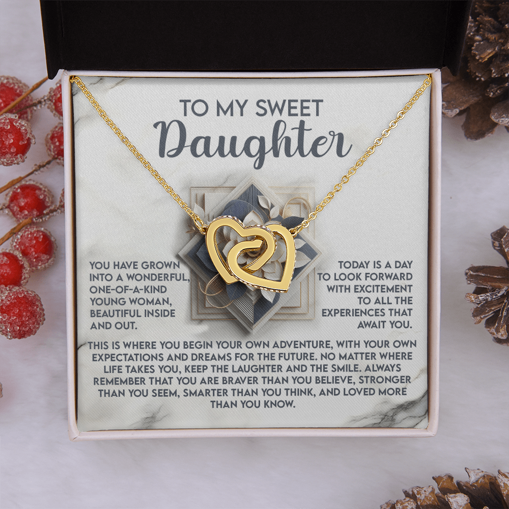 To My Sweet Daughter Necklace, Mother Daughter Necklace Gold, Gifts For Daughter From Dad, Matching Necklaces For Mom And Daughter