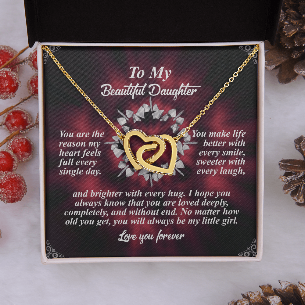 To My Beautiful Daughter Necklace, Necklace For Daughter From Dad, Gifts From Mom To Daughter, Necklace For Daughter From Mom