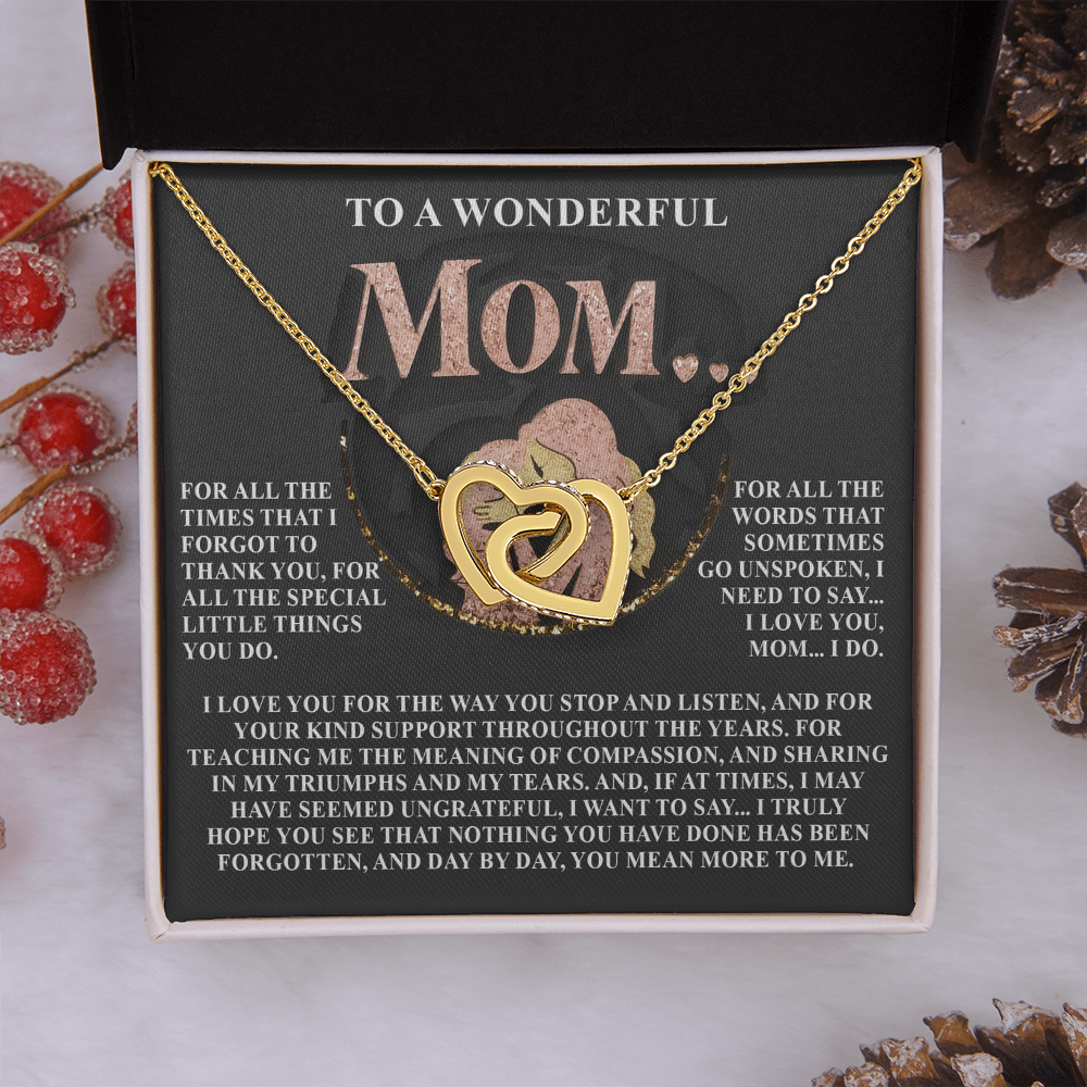 To A Wonderful Mom Necklace, Sentimental Gifts For Mom From Son, Mothers Day Jewelry Mom, Christmas Gifts For Mom In Spanish