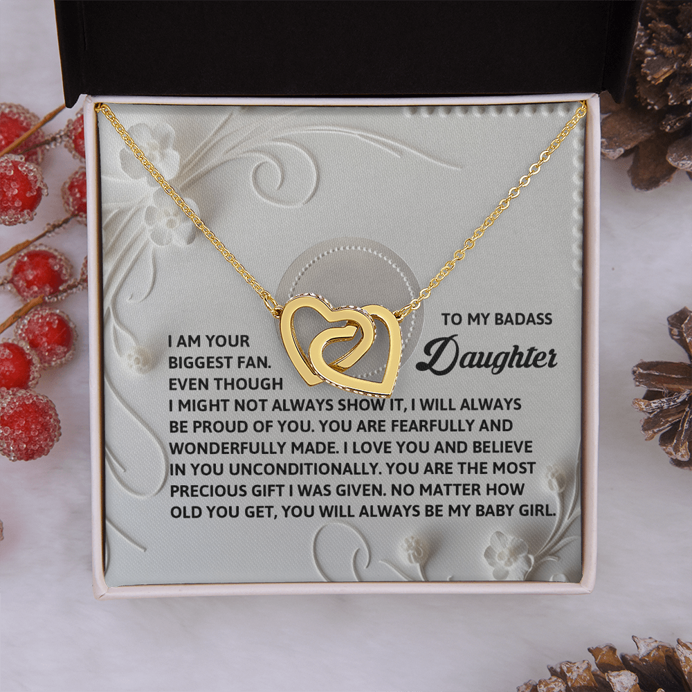 To My Badass Daughter Necklace, My Daughter Gifts From Mom, Gifts For Daughter Adult, Gifts For Daughter From Mom