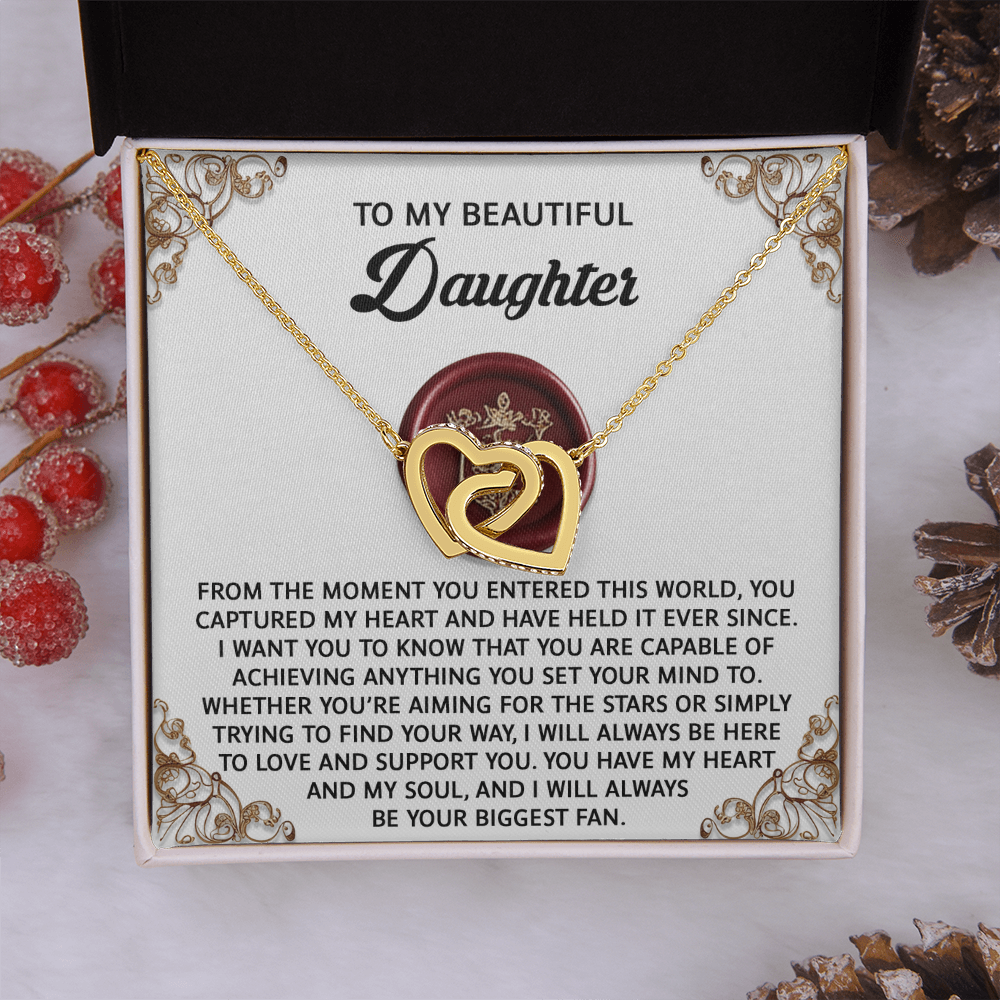 To My Beautiful Daughter Necklace, Necklace For My Daughter, Gifts For Daughter From Dad, Daughter Necklace From Mom