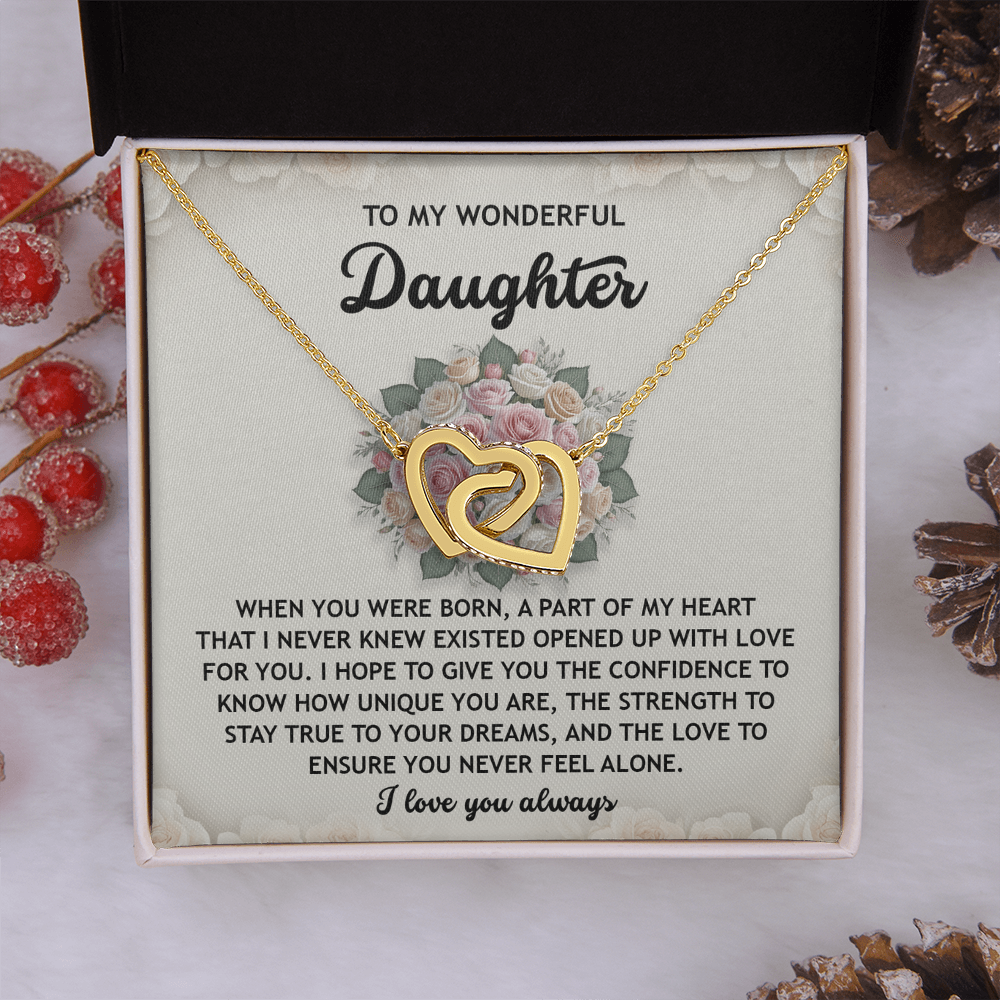 To My Wonderful Daughter Necklace, To My Daughter From Mom, Valentines Day Gifts For Daughter, Gifts For My Daughter