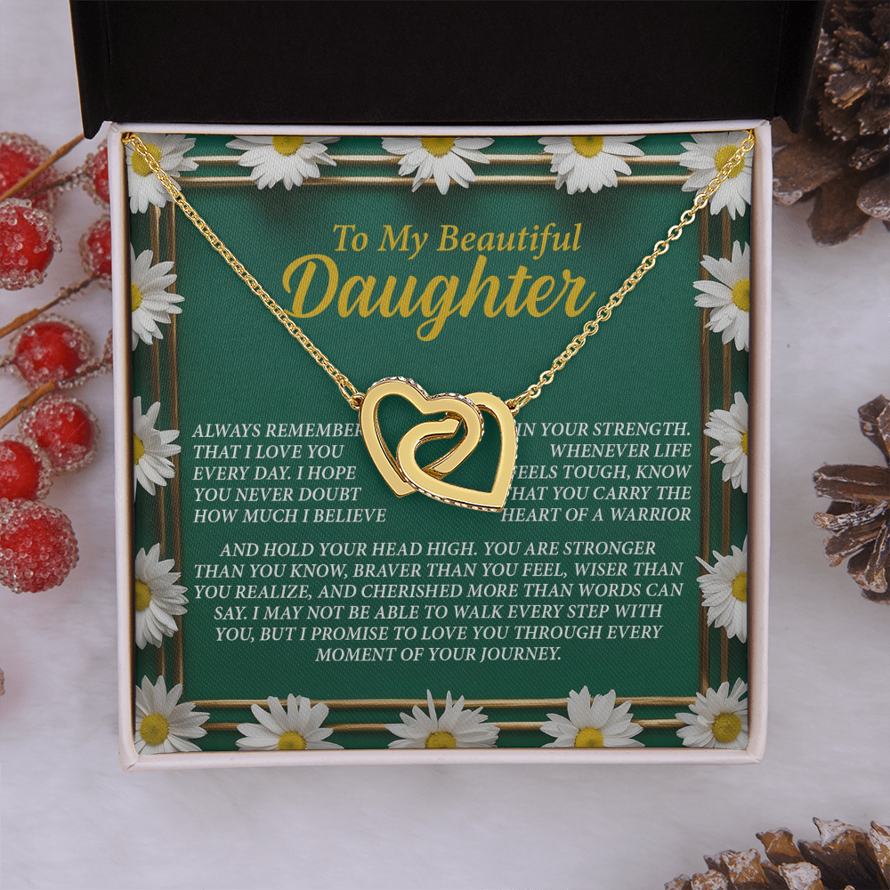 To My Beautiful Daughter Necklace, Daughter Necklace From Dad, Birthday Gifts For Adult Daughter, Daughter Jewelry From Mom
