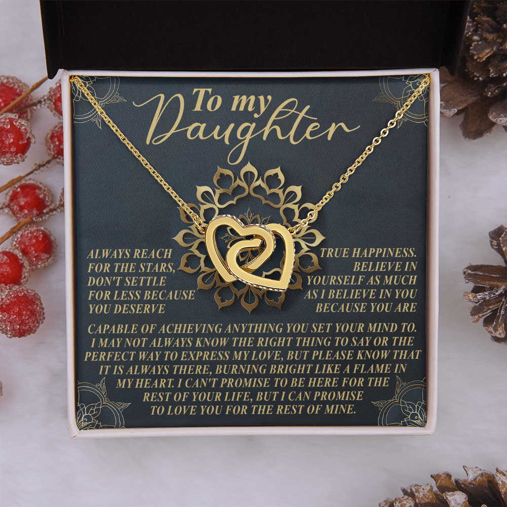 To My Daughter Necklace, Daddy To Daughter Necklace, Valentine For Daughter From Dad, Valentines From Dad To Daughter