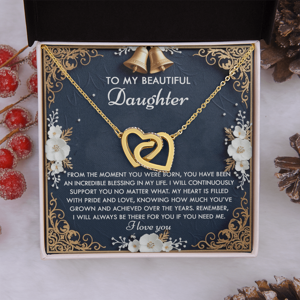 To My Beautiful Daughter Necklace, Jewelry For Daughter From Dad, Birthday Gifts For Adult Daughter, Daughter Necklace From Daddy