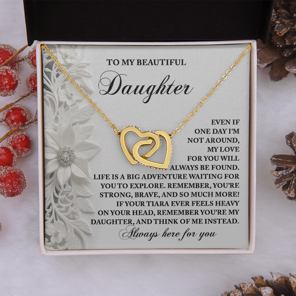 To My Beautiful Daughter Necklace, Daughter Jewelry From Mom, Daughter Necklace From Dad, Daughter Birthday Card From Mom