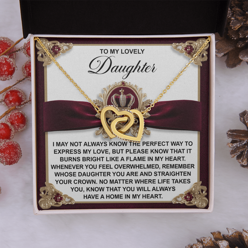 To My Lovely Daughter Necklace, To My Daughter Necklace From Dad, Gifts From Dad To Daughter, Matching Necklaces For Mom And Daughter