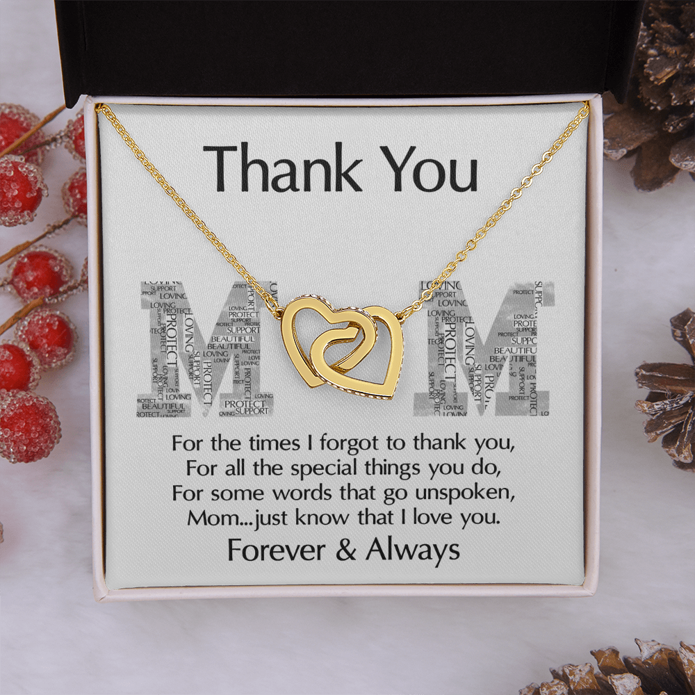 Thank You Mom Necklace, Mothers Day Gifts From Daughter, Mother S Day Gifts For Mom From Daughter, Gifts For Mom Wedding Day