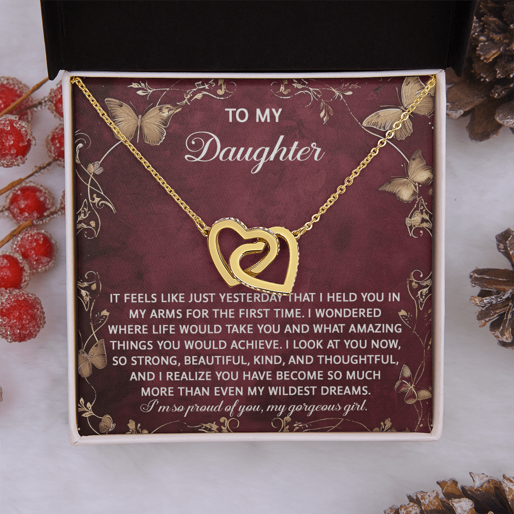 To My Daughter Necklace, Gifts For Adult Daughter From Mom, Mom And Daughter Necklace, My Daughter Gifts From Dad