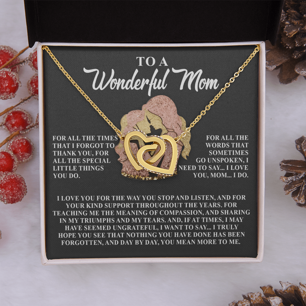 To A Wonderful Mom Necklace, To The Best Mom In The World Necklace, Christmas Gifts For Hispanic Mom, Birthday Mom From Daughter