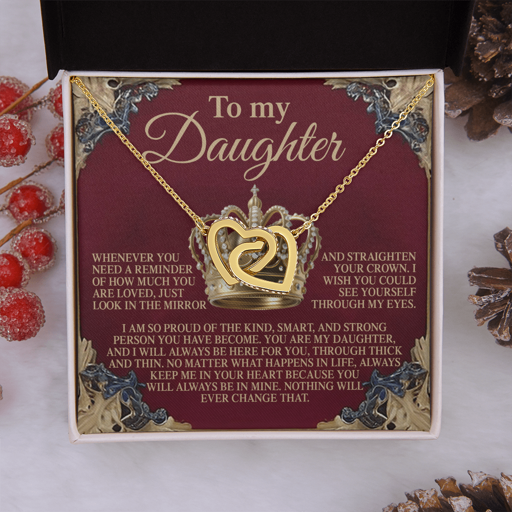 To My Daughter Necklace, Daughter Gifts From Both Parents, Valentine Gift To Daughter From Dad, To My Badass Daughter Necklace From Mom