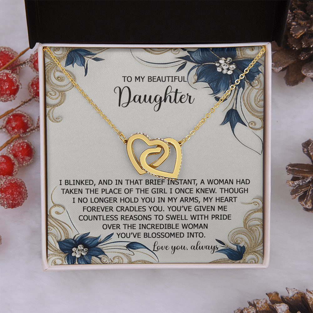To My Beautiful Daughter Necklace, Necklace For Daughter From Mom, Gifts From Mom To Daughter, To My Daughter Necklace From Dad