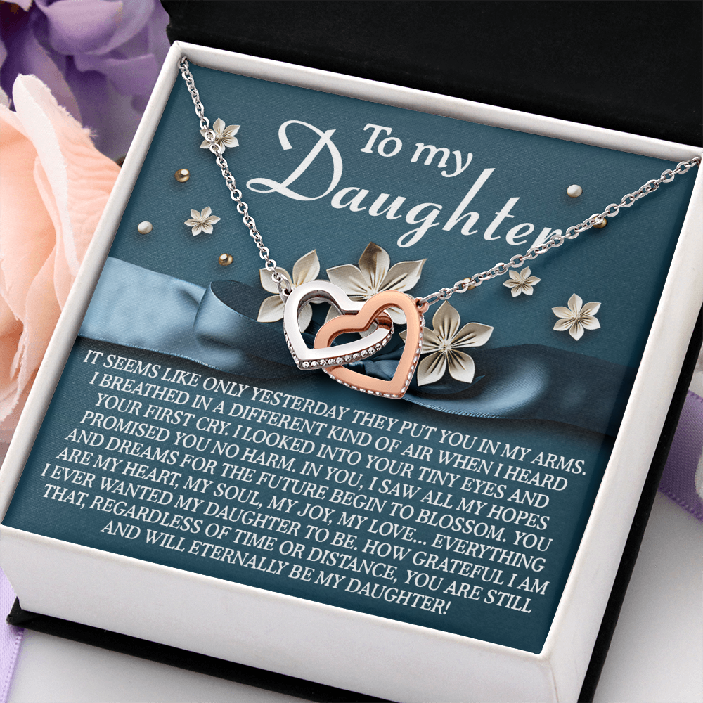 To My Daughter Necklace, Mommy And Daughter Necklace, Necklaces From Dad To Daughter, Father Daughter Gifts Necklace