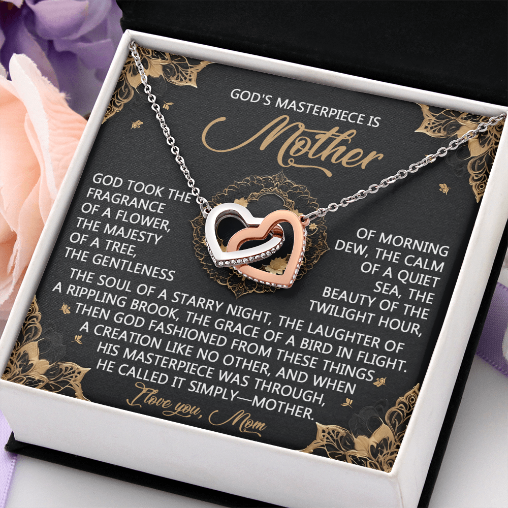 God's Masterpiece Mother Necklace, Mom Birthday Gift From Son, 1st Mothers Day Necklace For New Mom, Gift For Mom Spanish