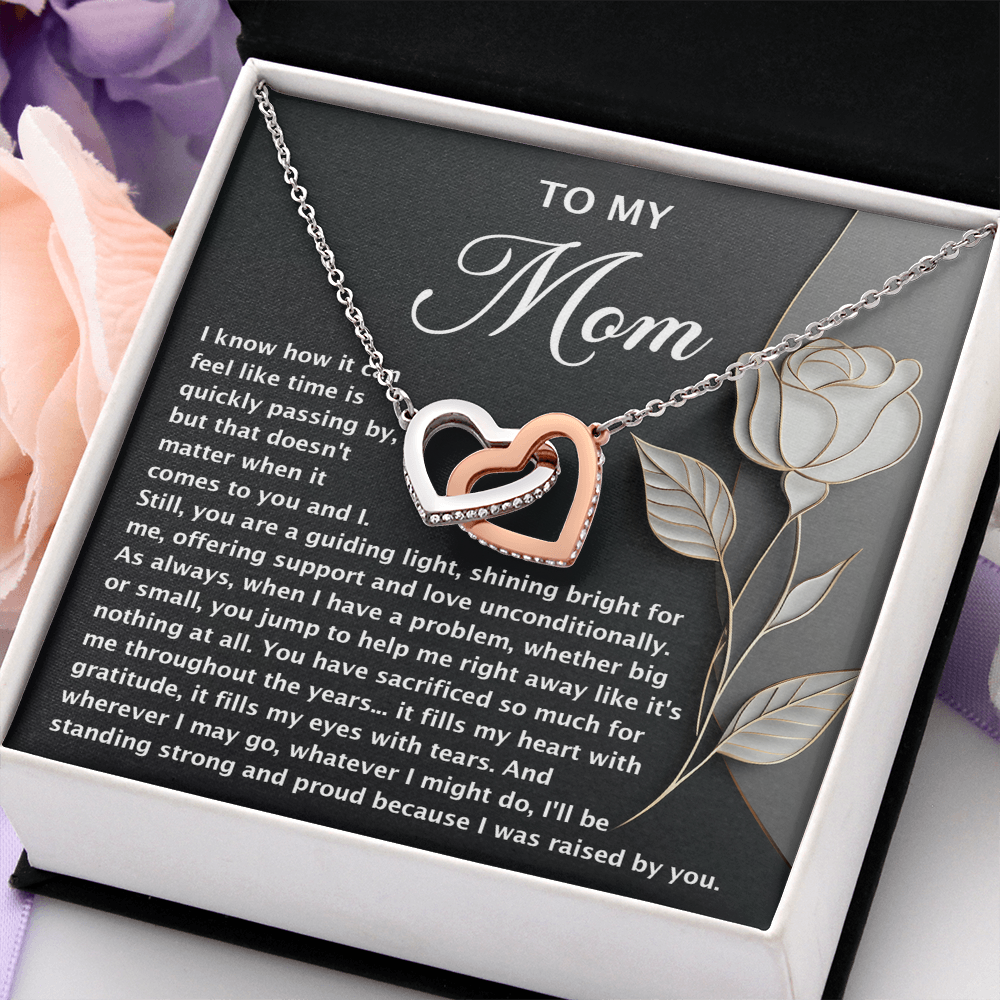 To My Mom Necklace, Message Card Birthday Necklace, Mom Gift Sterling Silver Necklace, Mothers Day Necklace Mom