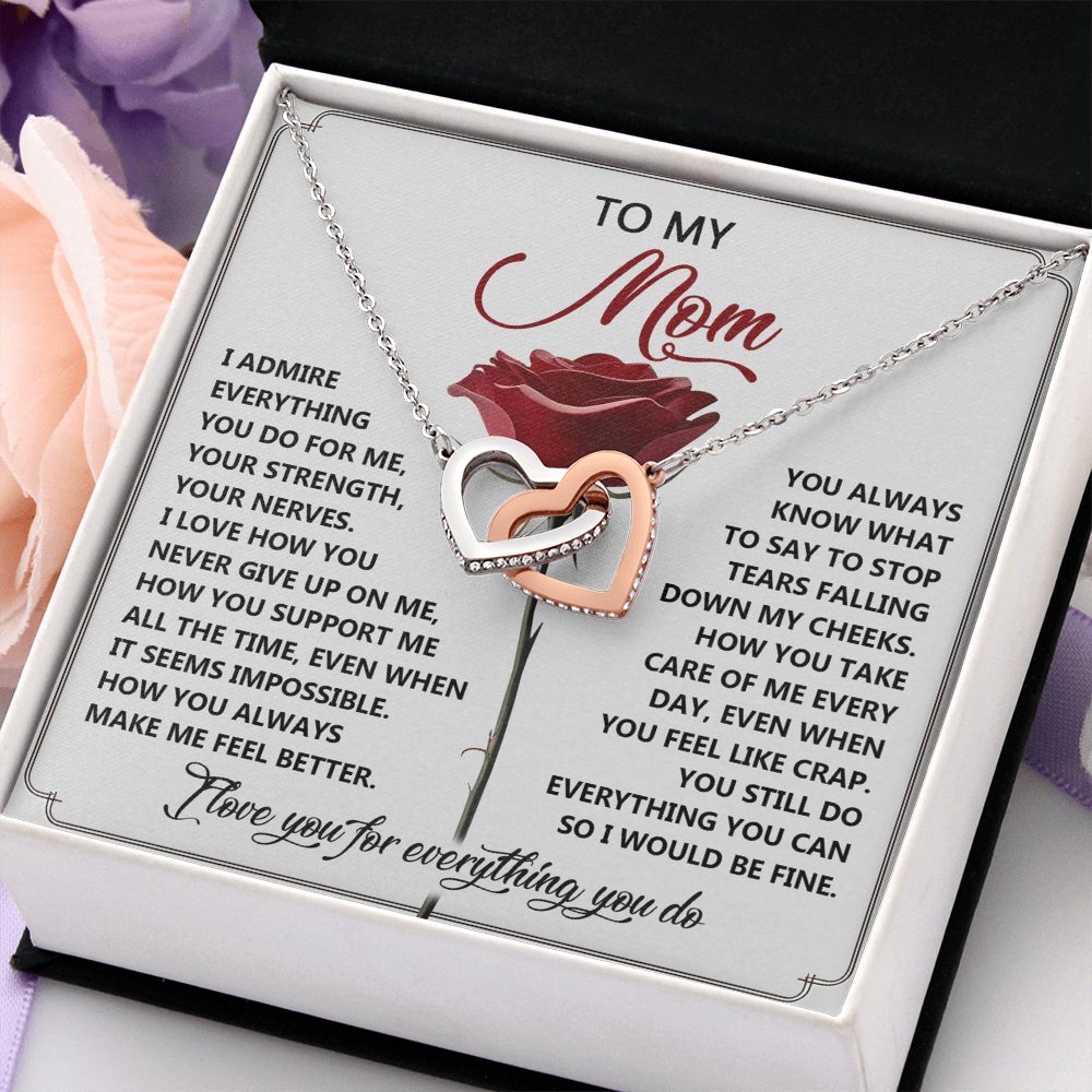 To My Mom Necklace, Jewelry Mother Day Gift, I Love My Mom Necklace, Gifts For Mexican Moms, Birthday Gift Boyfriends Mom