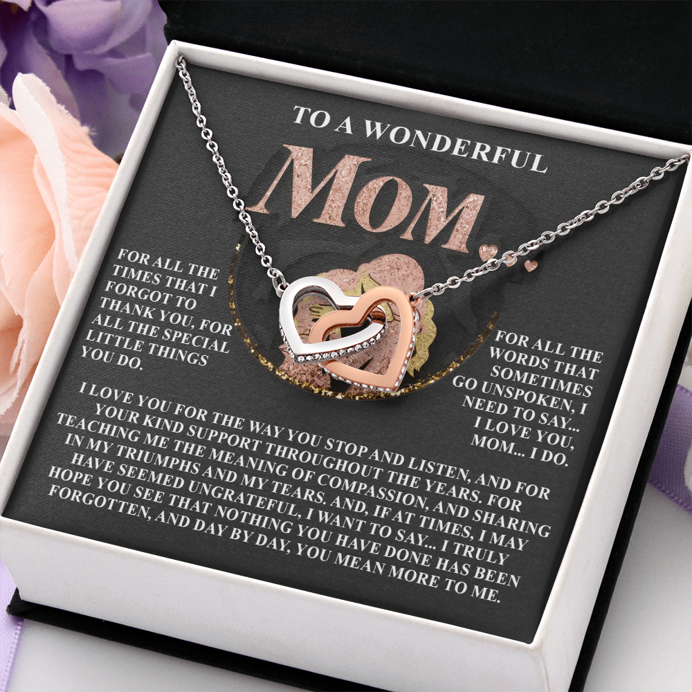 To A Wonderful Mom Necklace, Sentimental Gifts For Mom From Son, Mothers Day Jewelry Mom, Christmas Gifts For Mom In Spanish