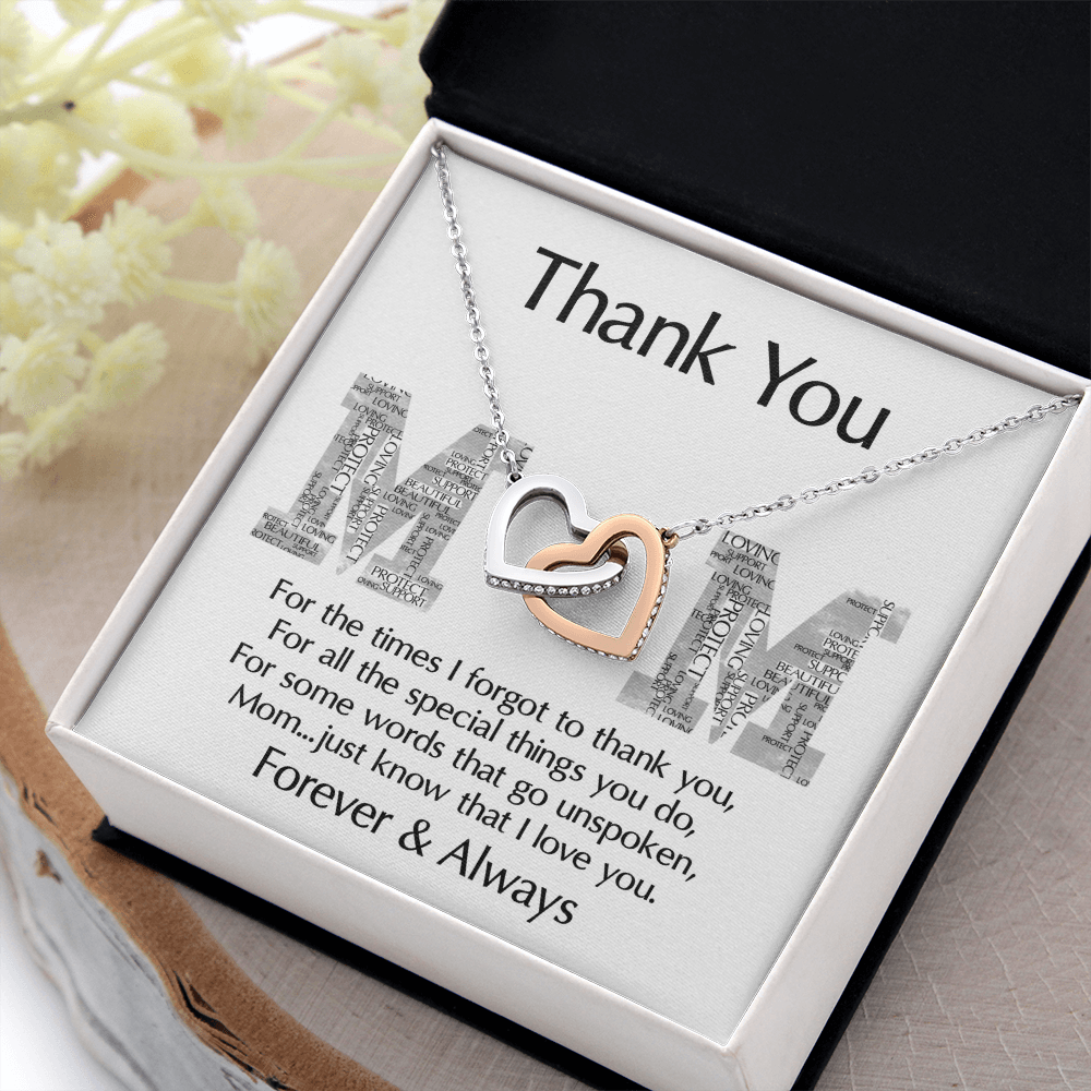 Thank You Mom Necklace, Mothers Day Gifts From Daughter, Mother S Day Gifts For Mom From Daughter, Gifts For Mom Wedding Day