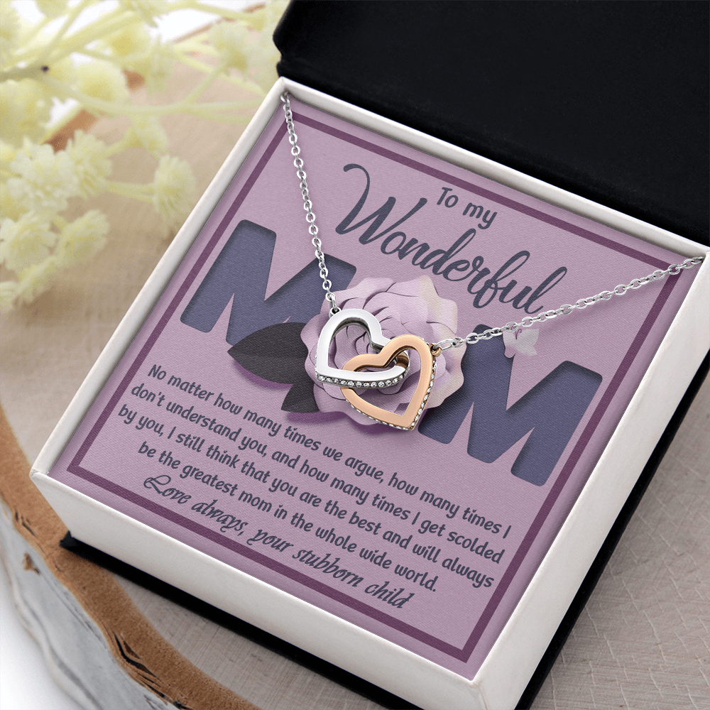To My Wonderful Mom Necklace, Mom Necklace For Mothers Day, Mom Jewelry Gifts From Daughter, Gifts To Mom From Daughter