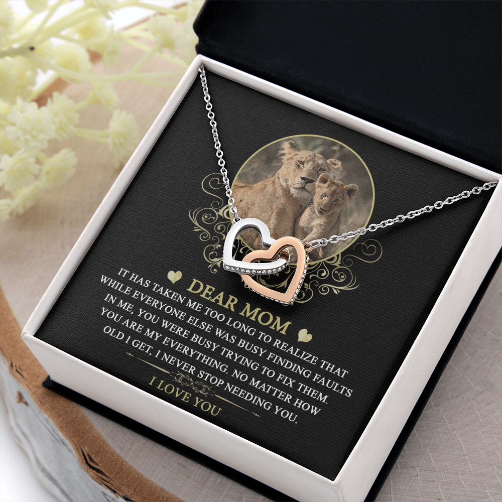 Dear Mom Necklace, Necklace Mom From Daughter, Mothers Day Gifts For Mom In Spanish, Message Card Necklace Gift