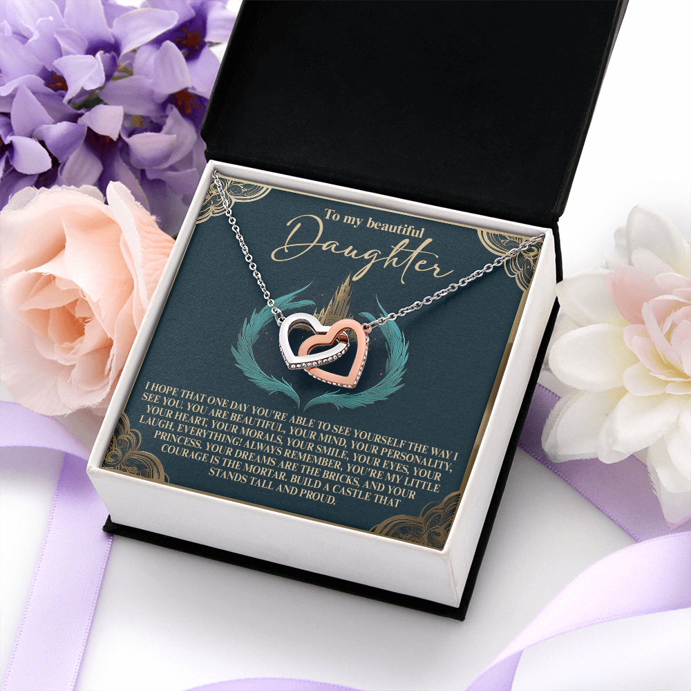 To My Beautiful Daughter Necklace, Valentine Gift For Daughter From Mom And Dad, To My Daughter From Dad, Valentine Gifts For My Daughters