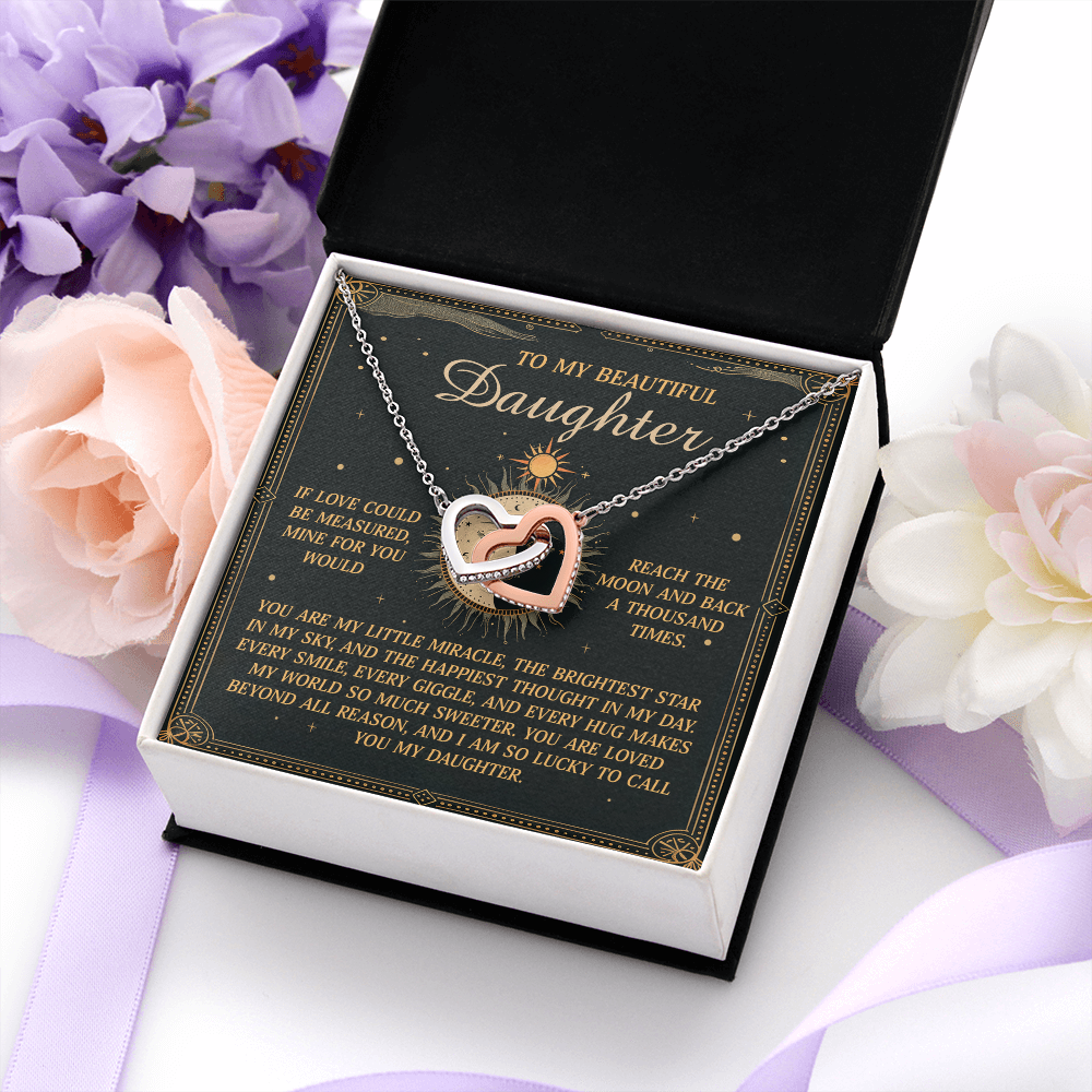 To My Beautiful Daughter Necklace, Bonus Daughter Gifts Unique, Birthday Gift For Adult Daughter, Christmas Gifts For Adult Daughter