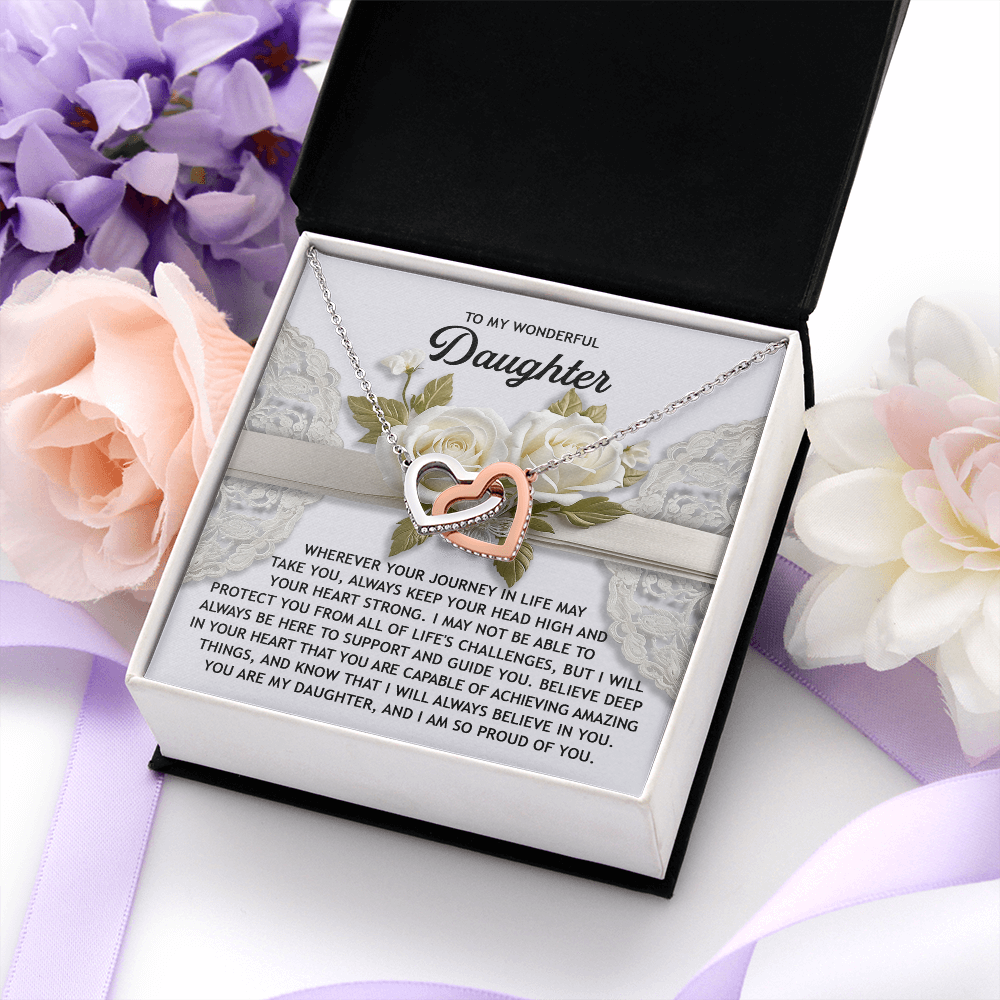 To My Wonderful Daughter Necklace, Gift For My Daughter, To My Daughter Necklace From Dad, Mother And Daughter Necklace