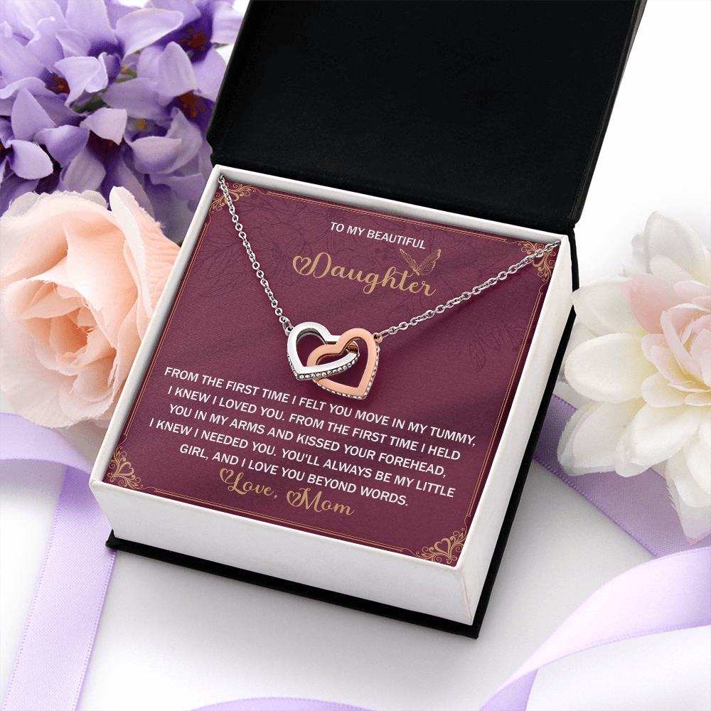To My Beautiful Daughter Necklace, Daughter Necklace From Dad, Christmas Gift For Adult Daughter, Daughter Necklaces From Mom
