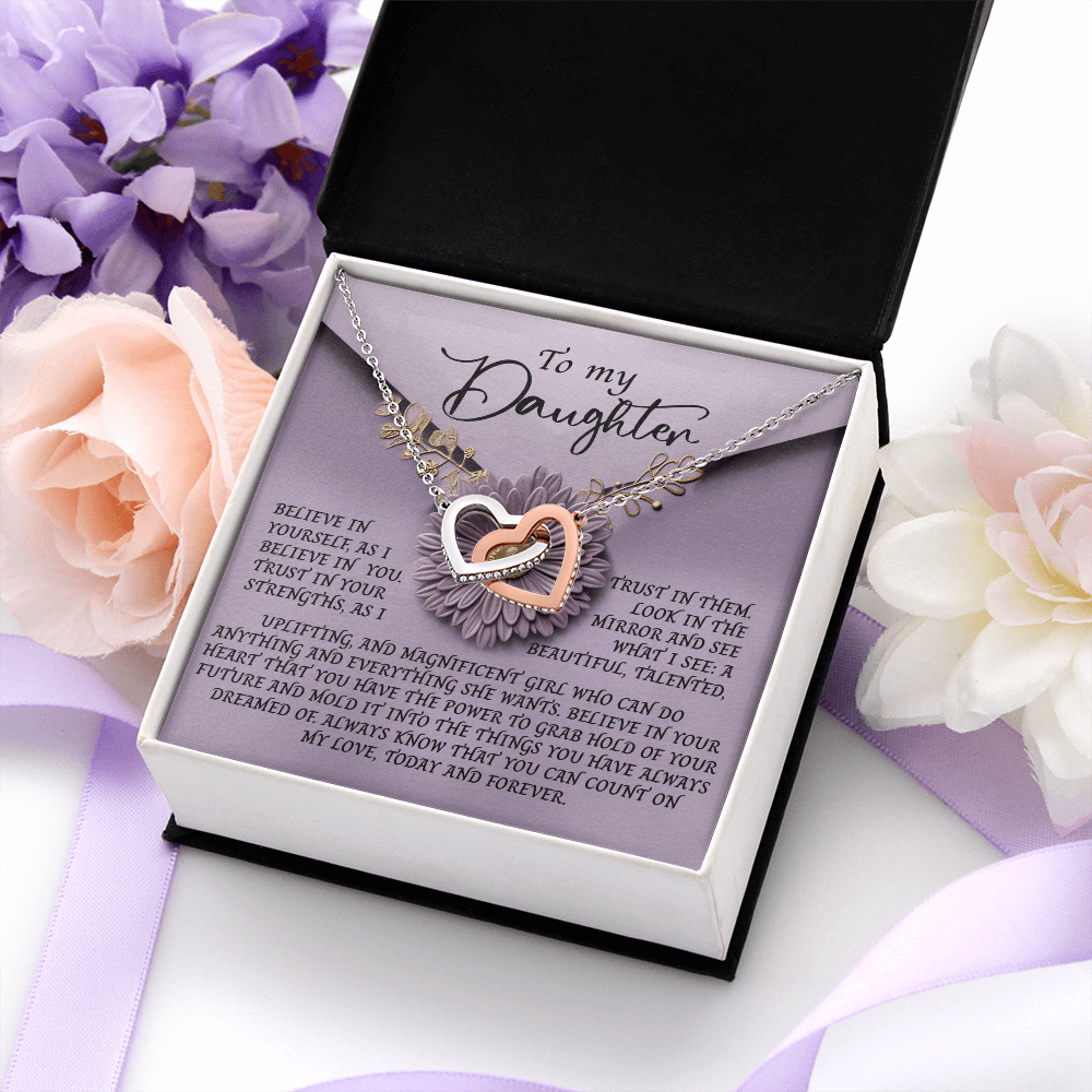 To My Daughter Necklace, Daughter Necklace From Mom And Dad, Dad To Daughter Necklace, Daughter Necklace From Mom And Dad