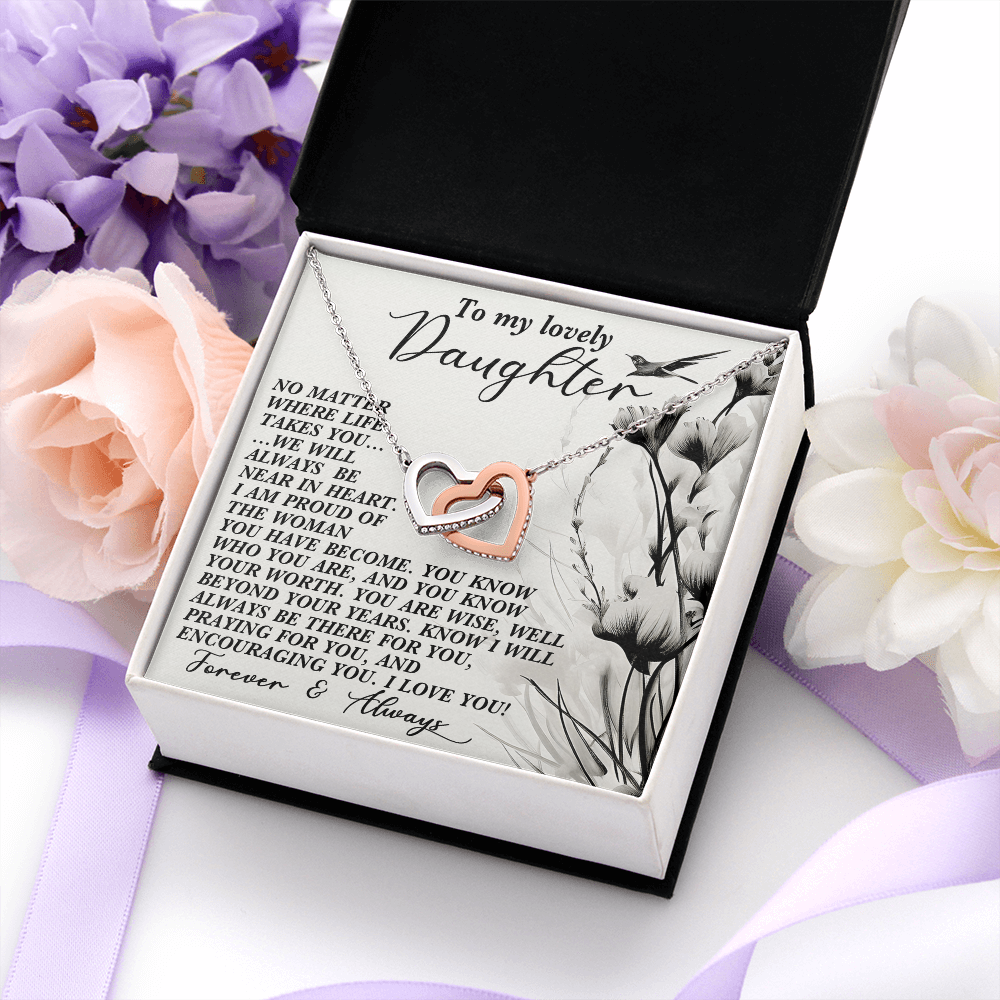 To My Lovely Daughter Necklace, Necklace For My Daughter, Mom And Daughter Gifts, Necklaces For Daughter From Dad