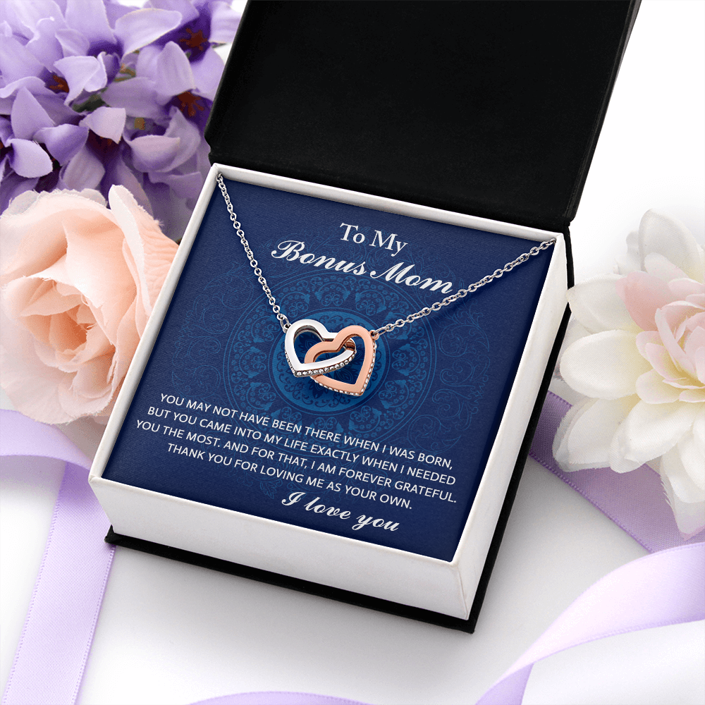 To My Bonus Mom Necklace, To My Bonus Mom On My Wedding Day, Necklace Mom And Daughter, Gifts For Mom On Mother's Day
