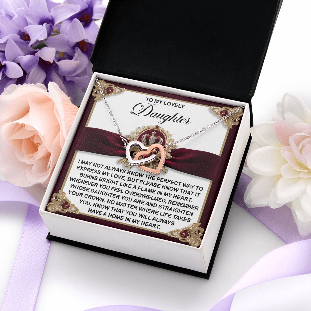 To My Lovely Daughter Necklace, To My Daughter Necklace From Dad, Gifts From Dad To Daughter, Matching Necklaces For Mom And Daughter