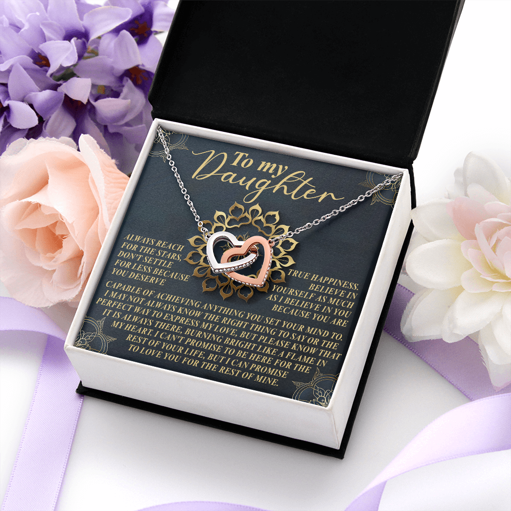 To My Daughter Necklace, Daddy To Daughter Necklace, Valentine For Daughter From Dad, Valentines From Dad To Daughter