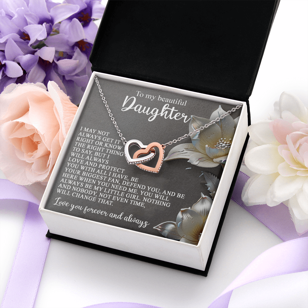 To My Beautiful Daughter Necklace, Mother Daughter Locket Necklace, To My Daughter Necklace From Dad Gold, To My Daughter Necklace Love Dad