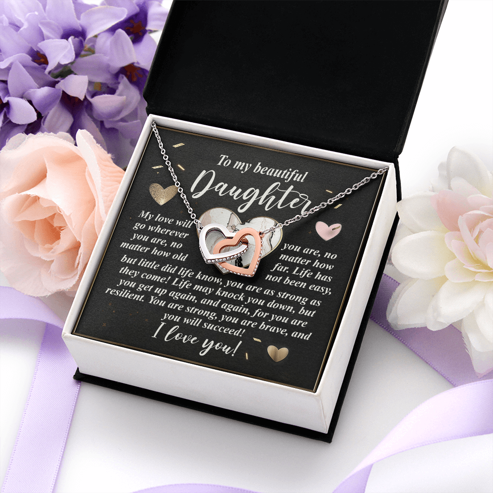 To My Beautiful Daughter Necklace, Bonus Daughter Gifts Unique, Birthday Gift For Adult Daughter, Christmas Gifts For Adult Daughter