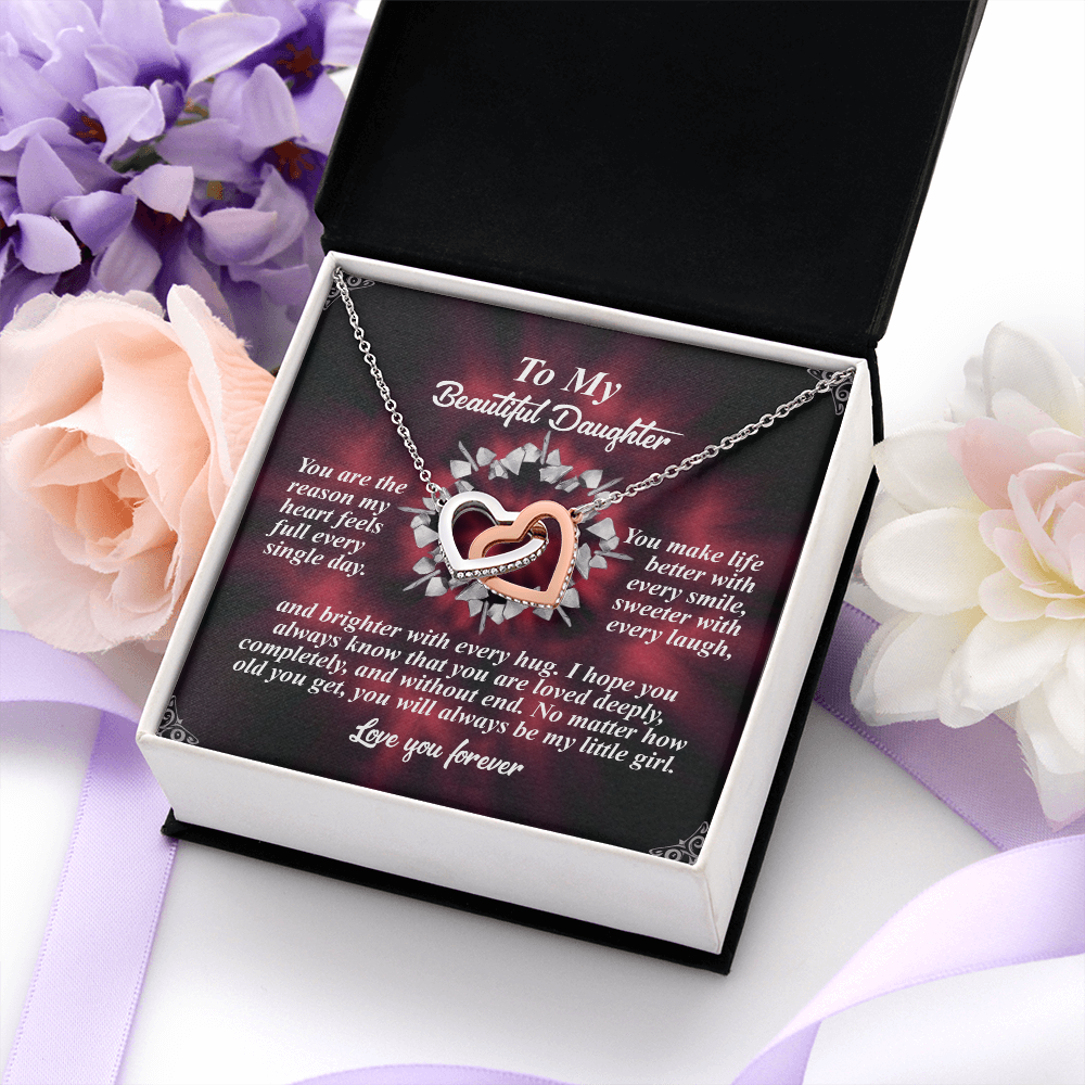 To My Beautiful Daughter Necklace, Necklace For Daughter From Dad, Gifts From Mom To Daughter, Necklace For Daughter From Mom