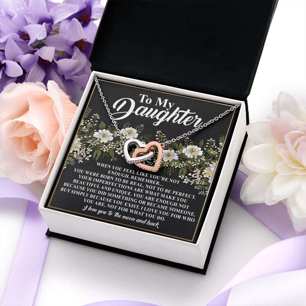 To My Daughter Necklace, Daughter Necklace From Mom And Dad, Dad To Daughter Necklace, Daughter Necklace From Mom And Dad