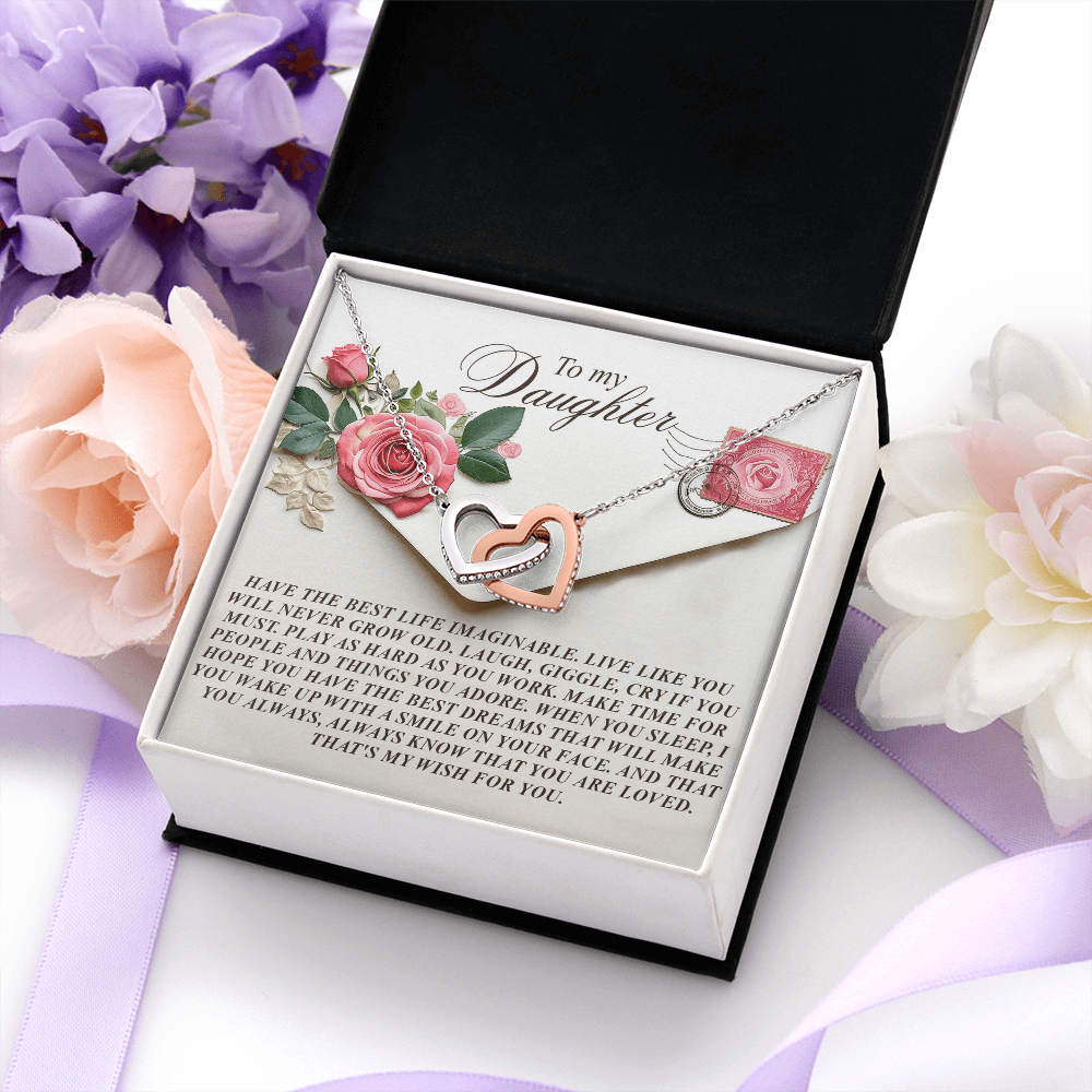 To My Daughter Necklace, Daughter Necklace From Daddy, Birthday Gifts For Daughter Adult, Daughter Necklace From Daddy